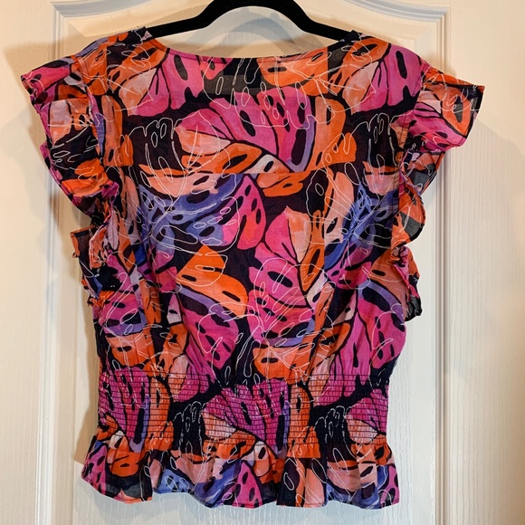 Tommy Hilfiger – Floral Print Short Sleeve Top - Medium - Picture 2 of 5